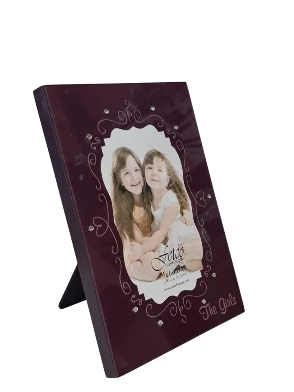 Fetco The Girls Picture Frame Purple with Rhinestones 4 x 6 inches